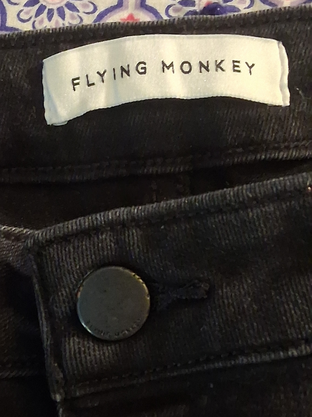 Flying Monkey Black Denim Jeans - Sleek High-Waist Style - Picture 4 of 5